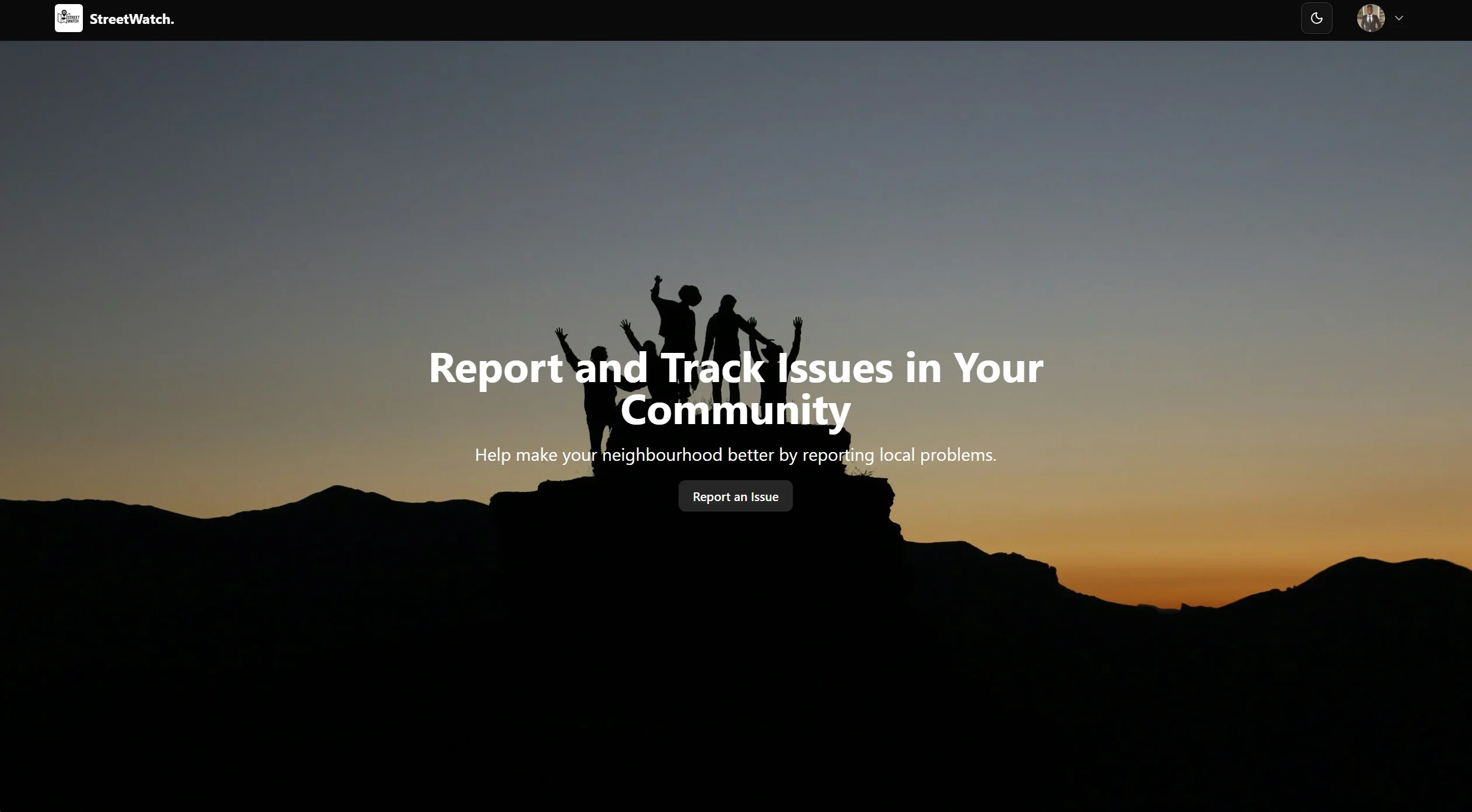 Screenshot of StreetWatch